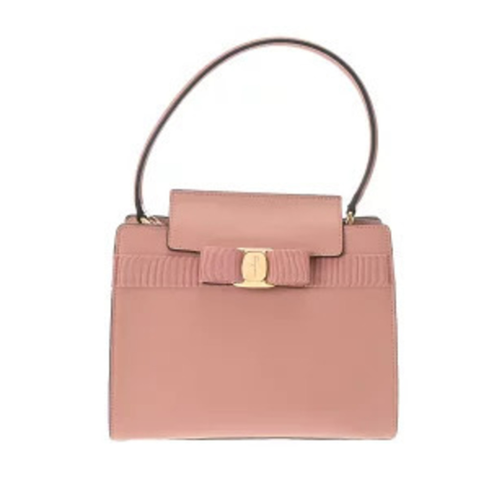 Salvatore Ferragamo handbag pink leather bag
